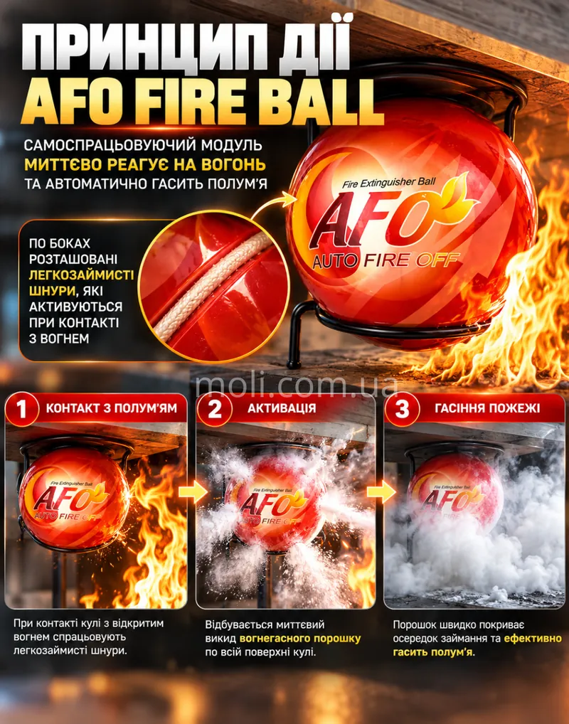 Принцип дії AFO Fire Ball