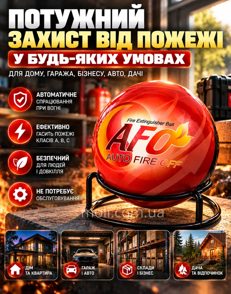 Потужний захист від пожежі для дому, гаража, бізнесу, авто, дачі